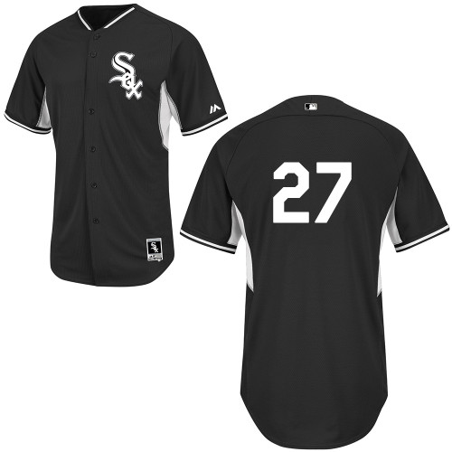 Matt Lindstrom #27 MLB Jersey-Chicago White Sox Men's Authentic 2014 Black Cool Base BP Baseball Jersey